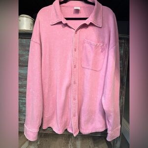 EUC💗VS PINK stonewashed Pink SHACKET! Fleece lined!Oversized Fit!
Sz-L!CUTE!RARE